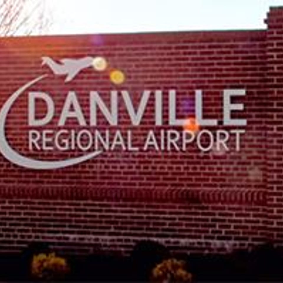 Danville Regional Airport entrance sign